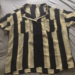 Forever 21 sheer striped shirt (M)